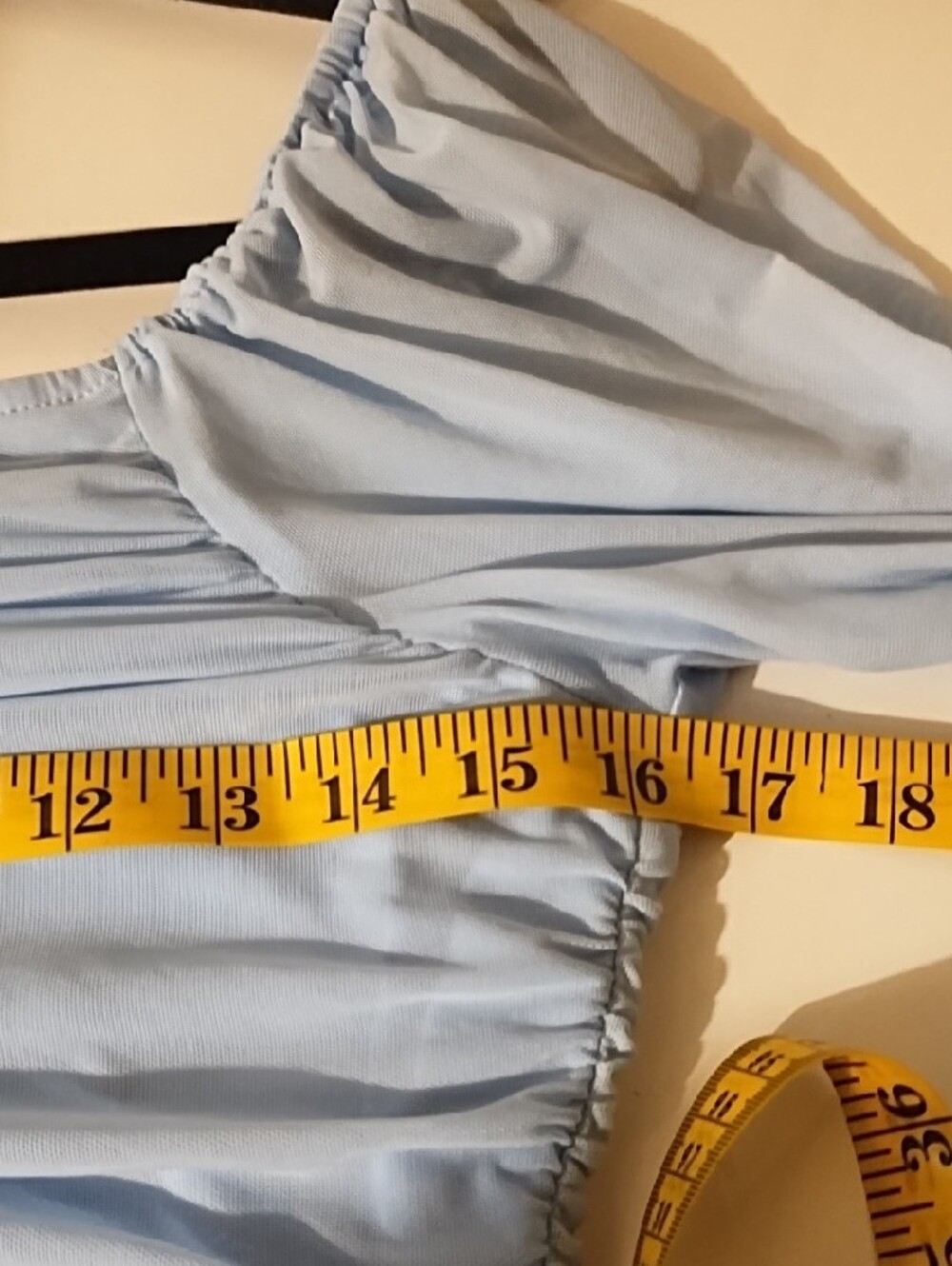 Light Blue Ruched Long-Sleeve Midi Dress Medium EUC. - Picture 12 of 15